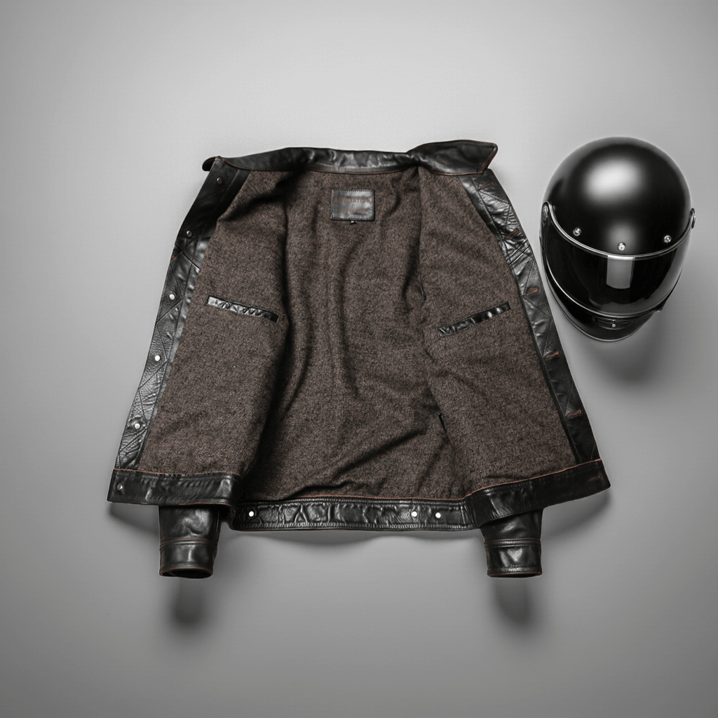 Men's Leather Jacket - Black