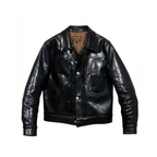 Men's 506XX Trucker Leather Jacket, Horsehide - Black
