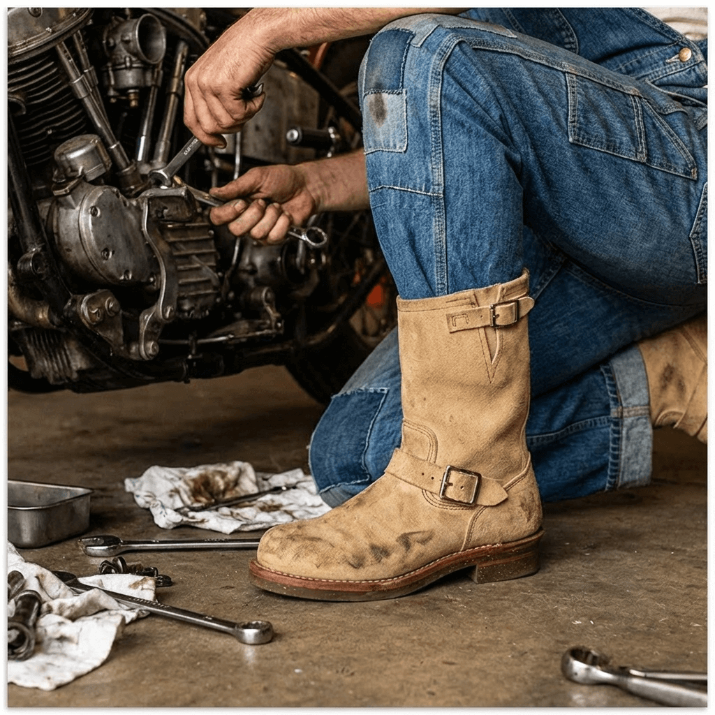 Men's Engineer Boots - Black