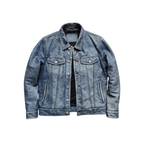Men's Type III Leather Trucker Jacket - S