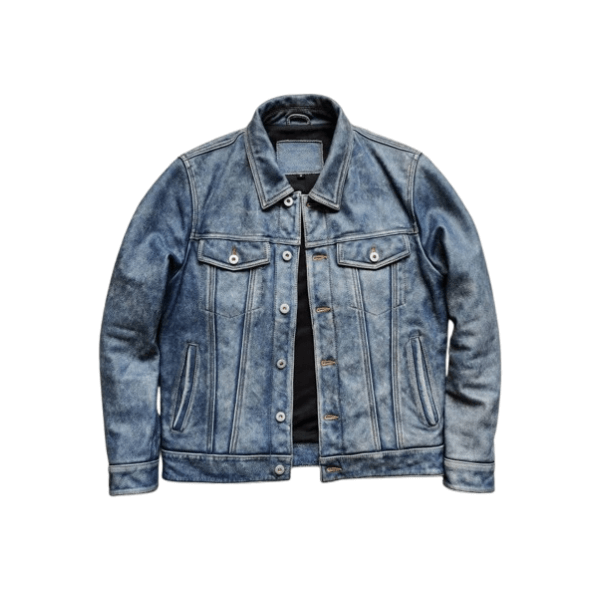 Men's Type III Leather Trucker Jacket - S