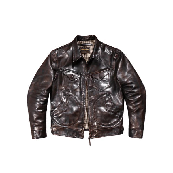 Men's Mendoza Leather Jacket, Horsehide - Teacore