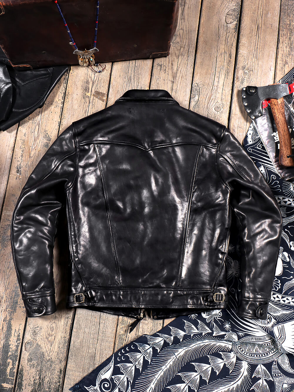 Men's Leather Jacket - Black