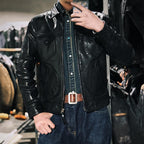 Men's Leather Jacket - Black