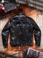 Men's Leather Jacket - Red Brown