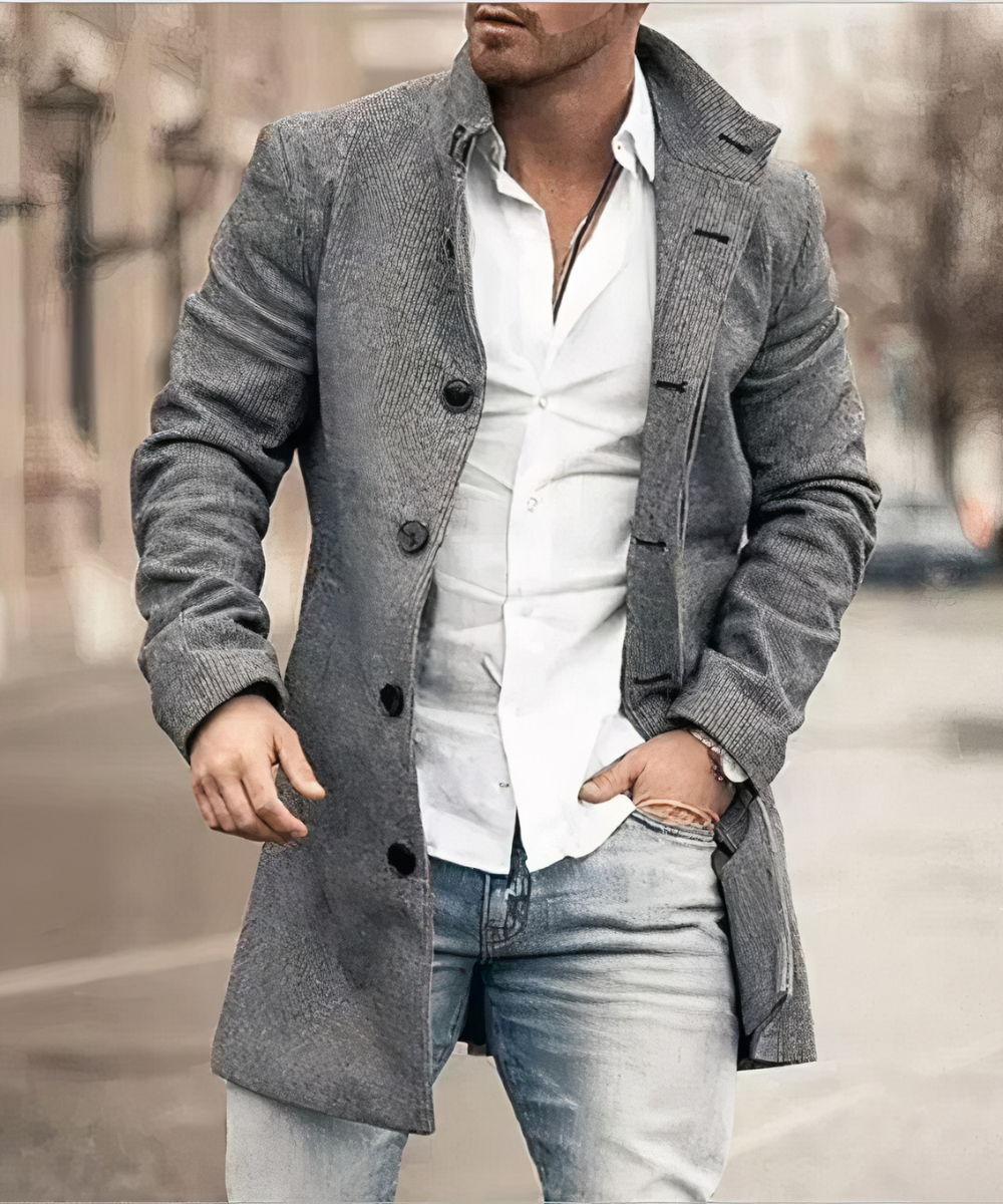 Men's Timeless Classic Stand-Collar Coat
