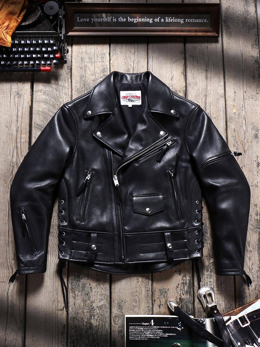 Men's Leather Jacket - Black