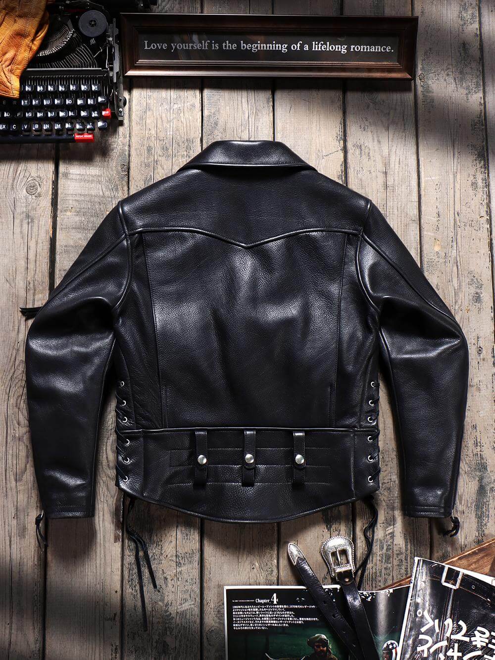 Men's Leather Jacket - Black