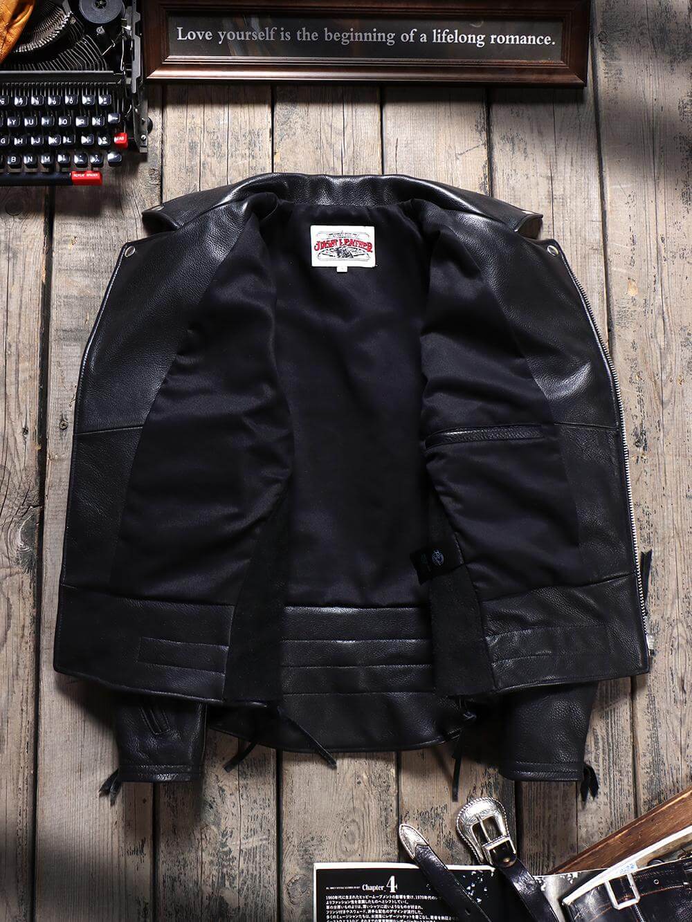 Men's Leather Jacket - Black