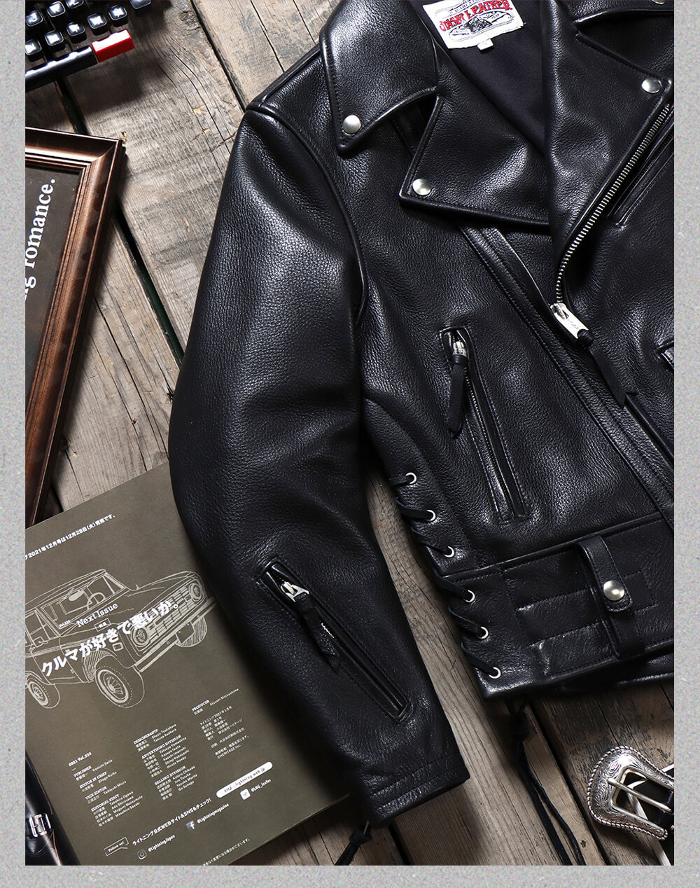 Men's Leather Jacket - Black