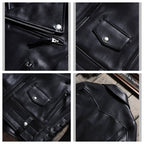 Men's Leather Jacket - Black