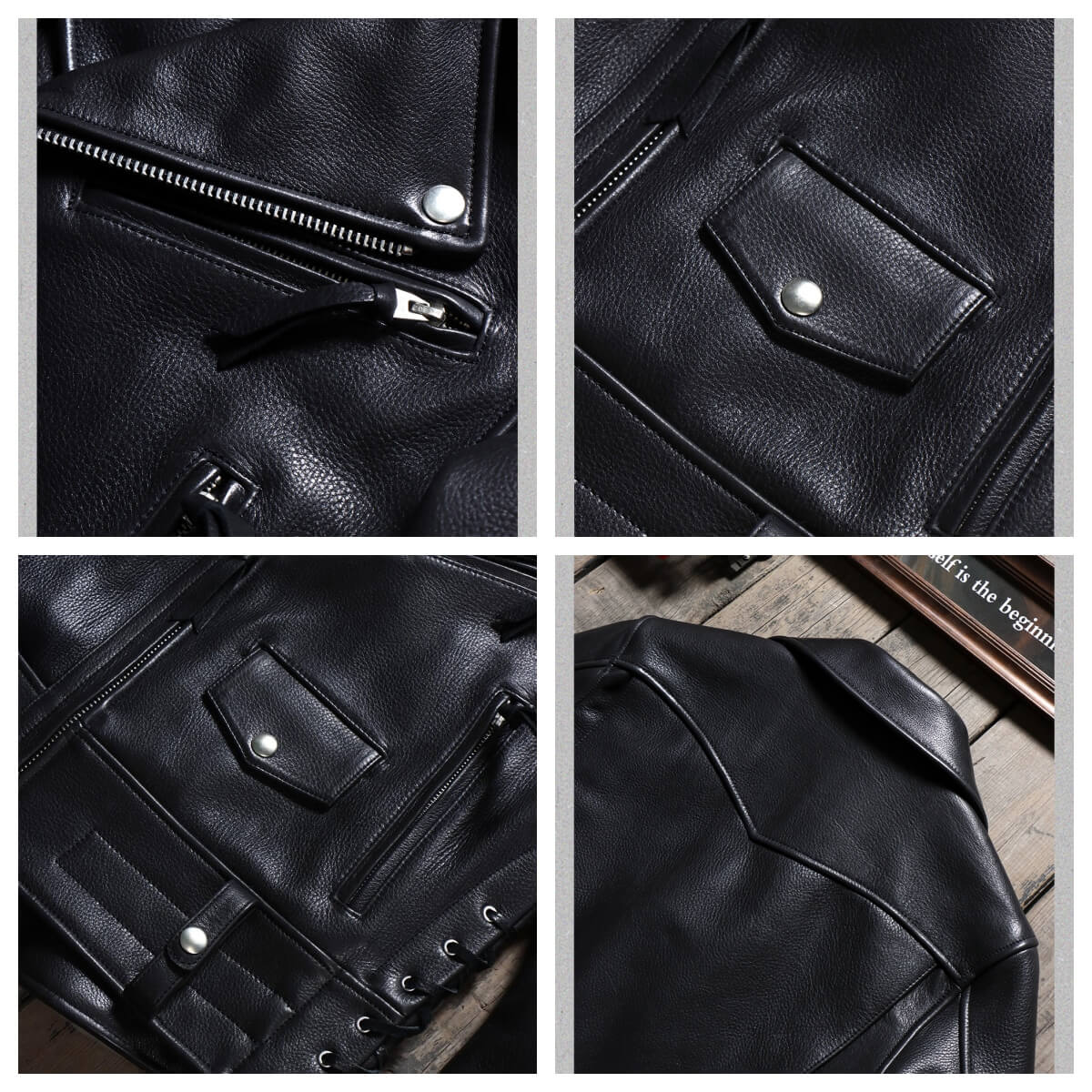 Men's Leather Jacket - Black
