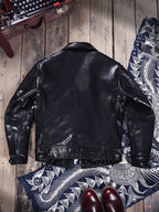 Men's Leather Jacket - Burgundy Horsehide