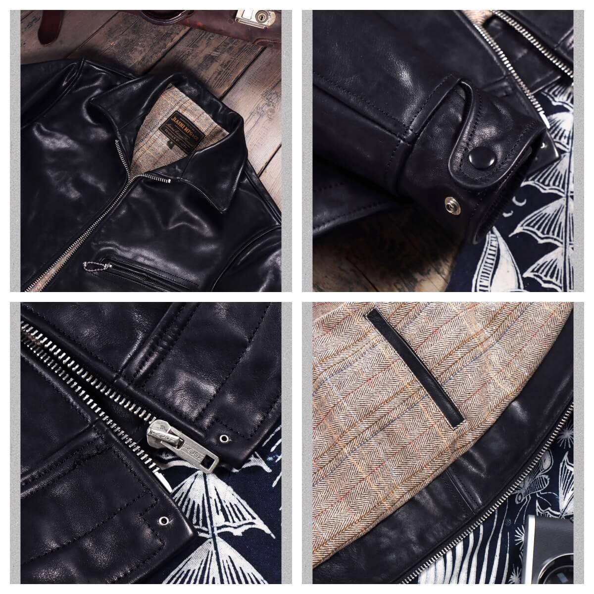 Men's Leather Jacket - Black Calfskin