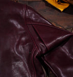 Men's Leather Jacket - Burgundy Horsehide
