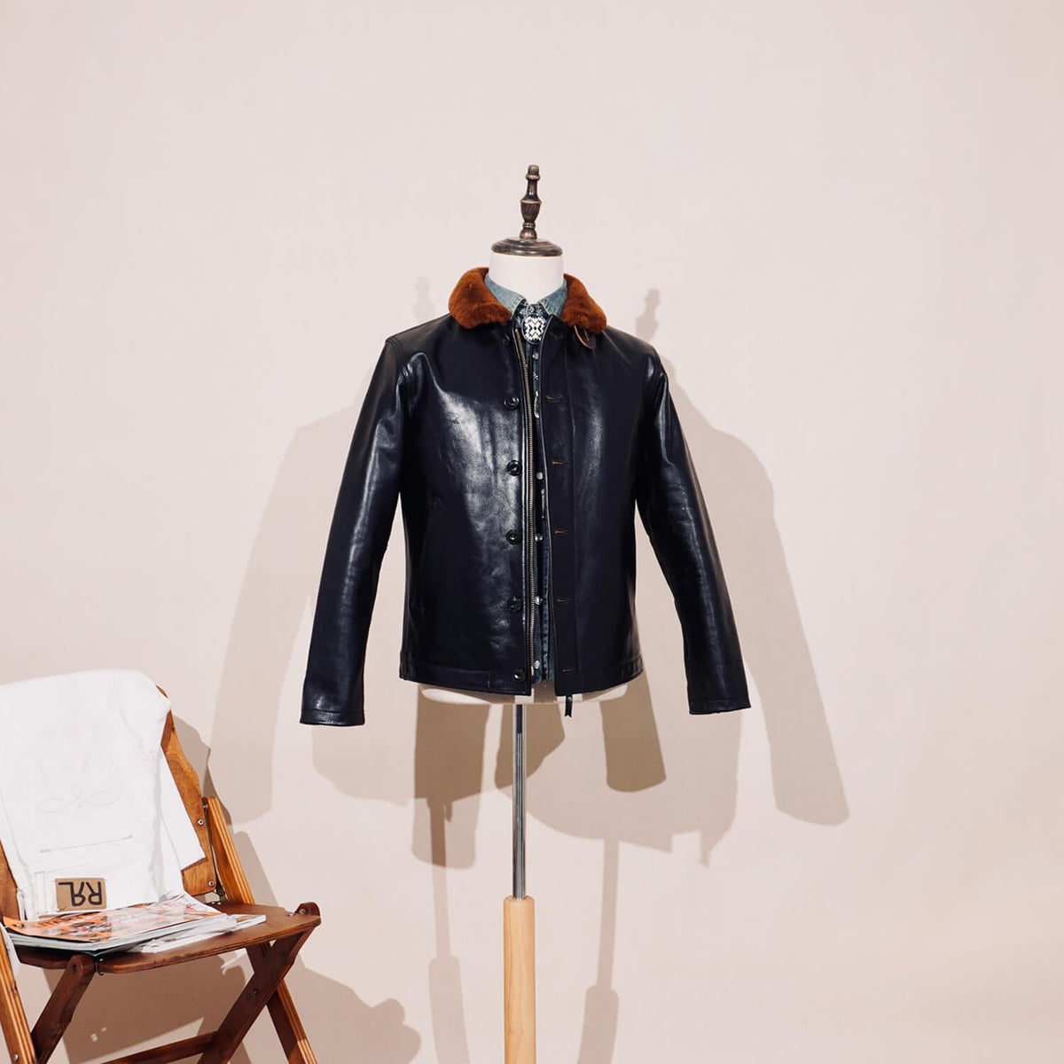 Men's Leather Jacket - Black