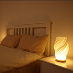 Contemporary Wave Accent Lamp - Adjustable Glow