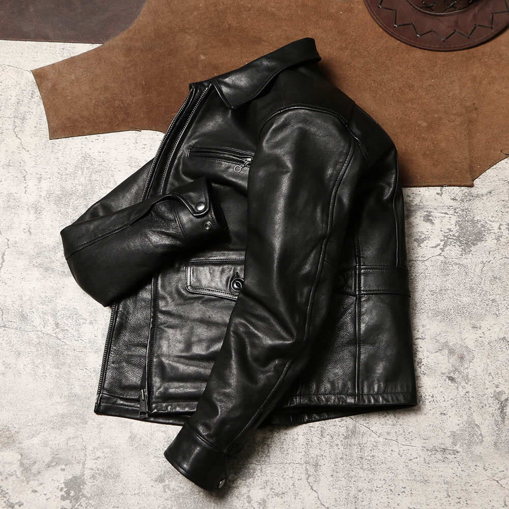 Men's Leather Jacket - Black