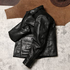 Men's Leather Jacket - Black