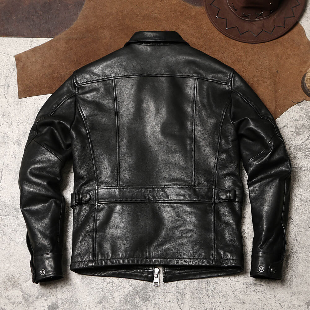 Men's Leather Jacket - Black