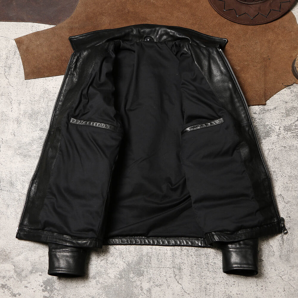 Men's Leather Jacket - Black