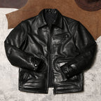 Men's Leather Jacket - Black