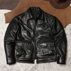 Men's Leather Jacket - Black