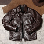 Men's Leather Jacket - Brown
