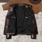 Men's Leather Jacket - Brown
