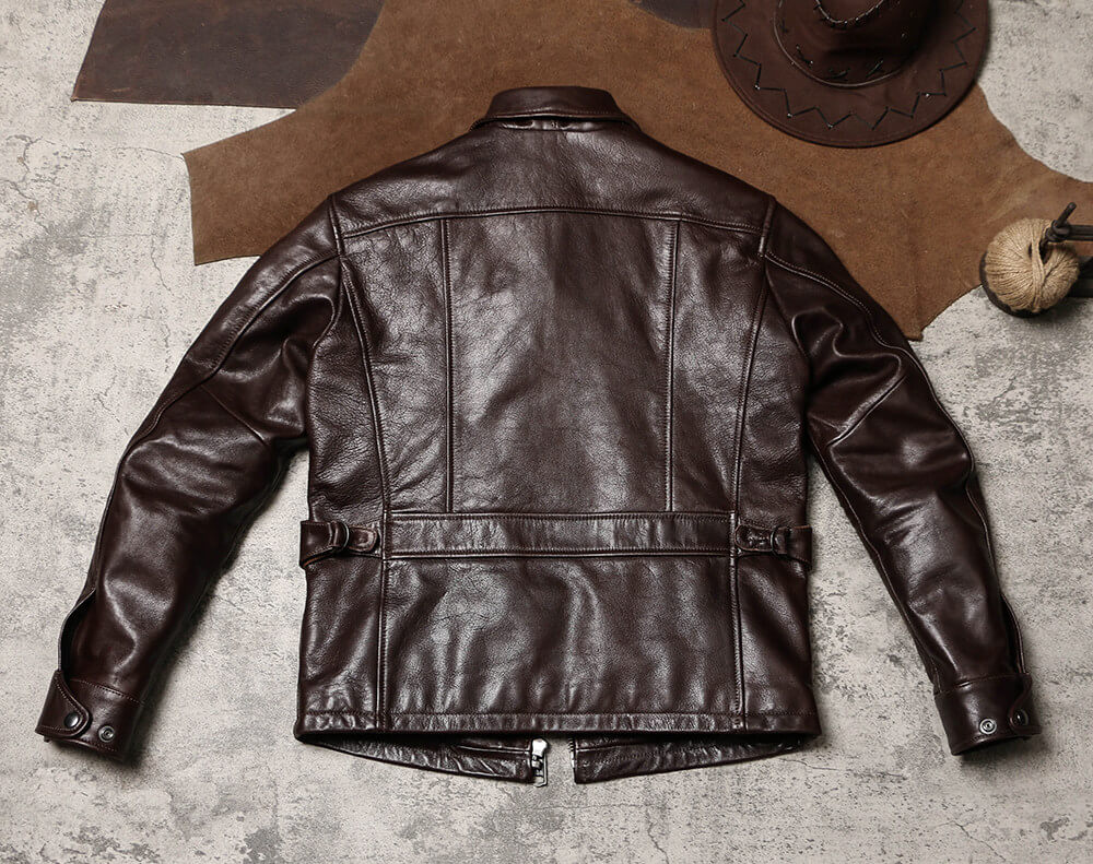 Men's Leather Jacket - Brown