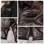 Men's Leather Jacket - Brown