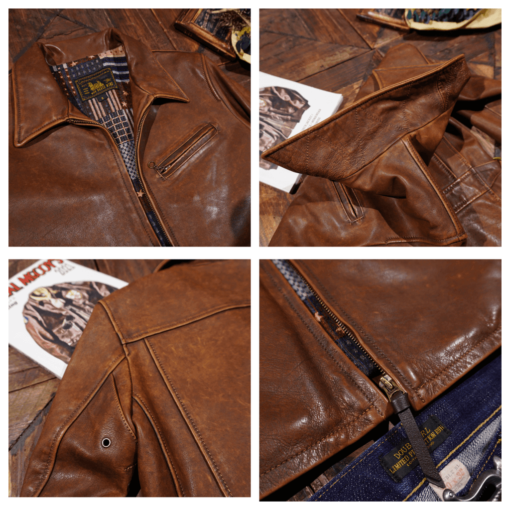 Men's Leather Jacket - Brown Horsehide
