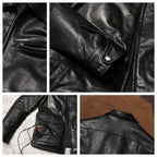Men's Leather Jacket - Brown