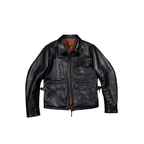 Men's 1930s Newsboy Leather Jacket Cowhide - S