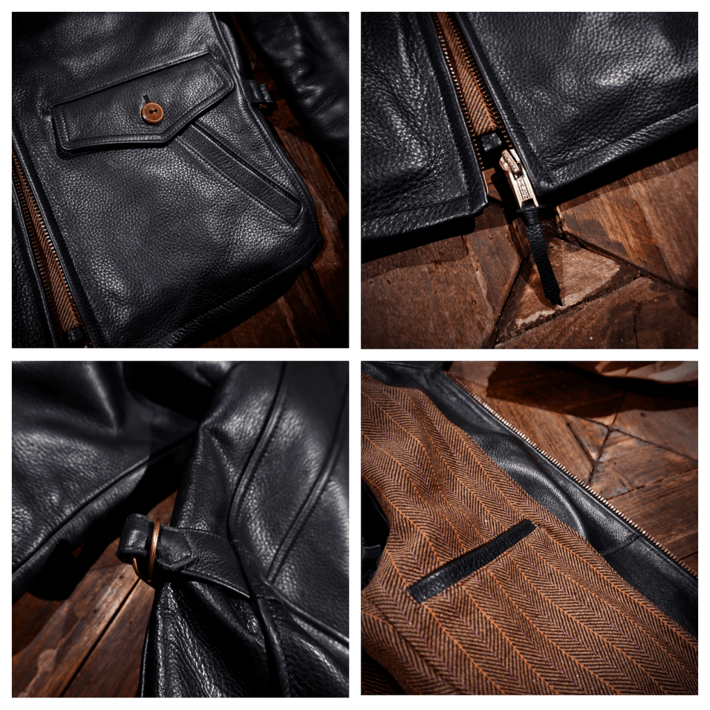 Men's Leather Jacket - 3XL
