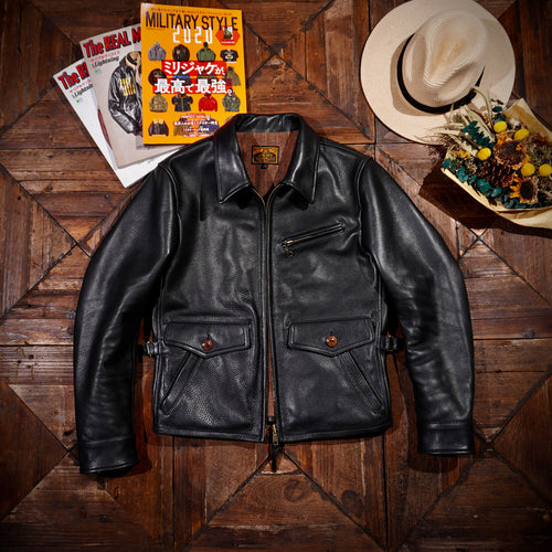 Men's Leather Jacket - M
