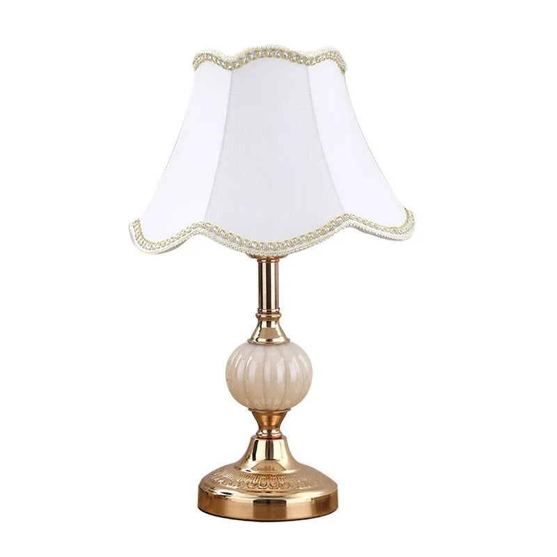 Vintage Style Table Lamp with Floral Shade - Style 4