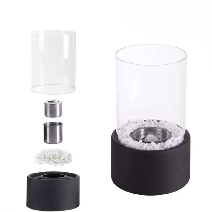 Everlasting Flame Oil Lamp - Glass Cylinder with Classic Glow