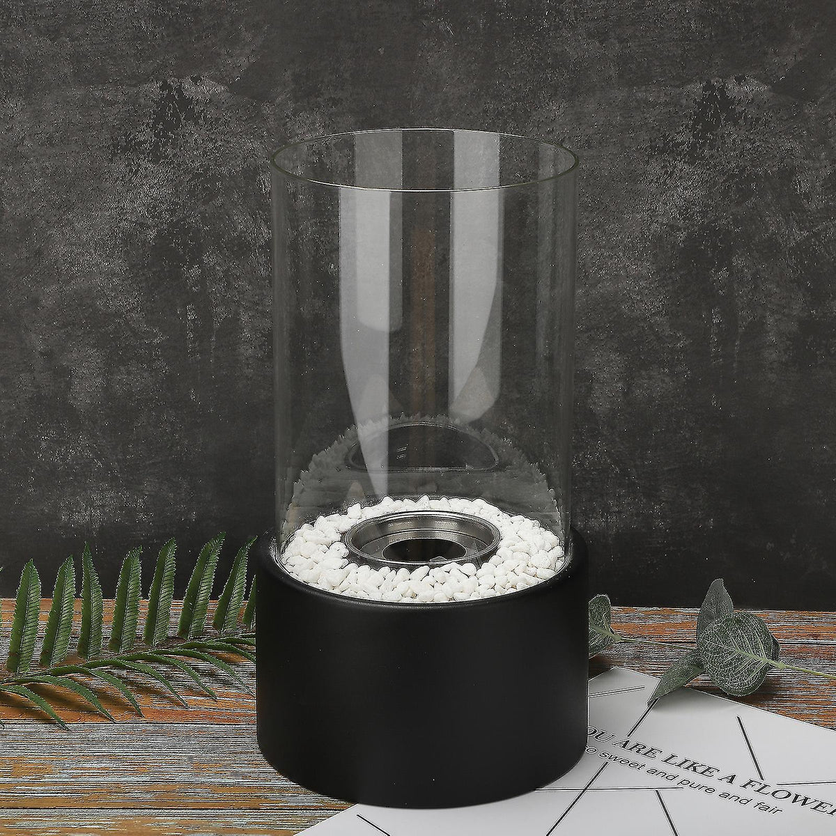 Everlasting Flame Oil Lamp - Glass Cylinder with Classic Glow