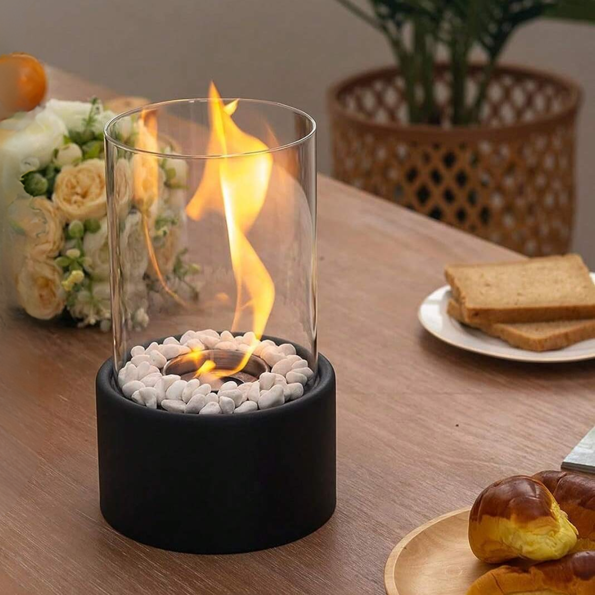 Everlasting Flame Oil Lamp - Glass Cylinder with Classic Glow