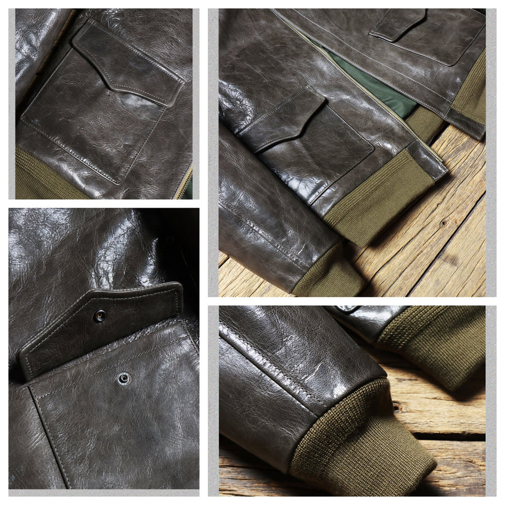 Men's Leather Jacket - 4XL