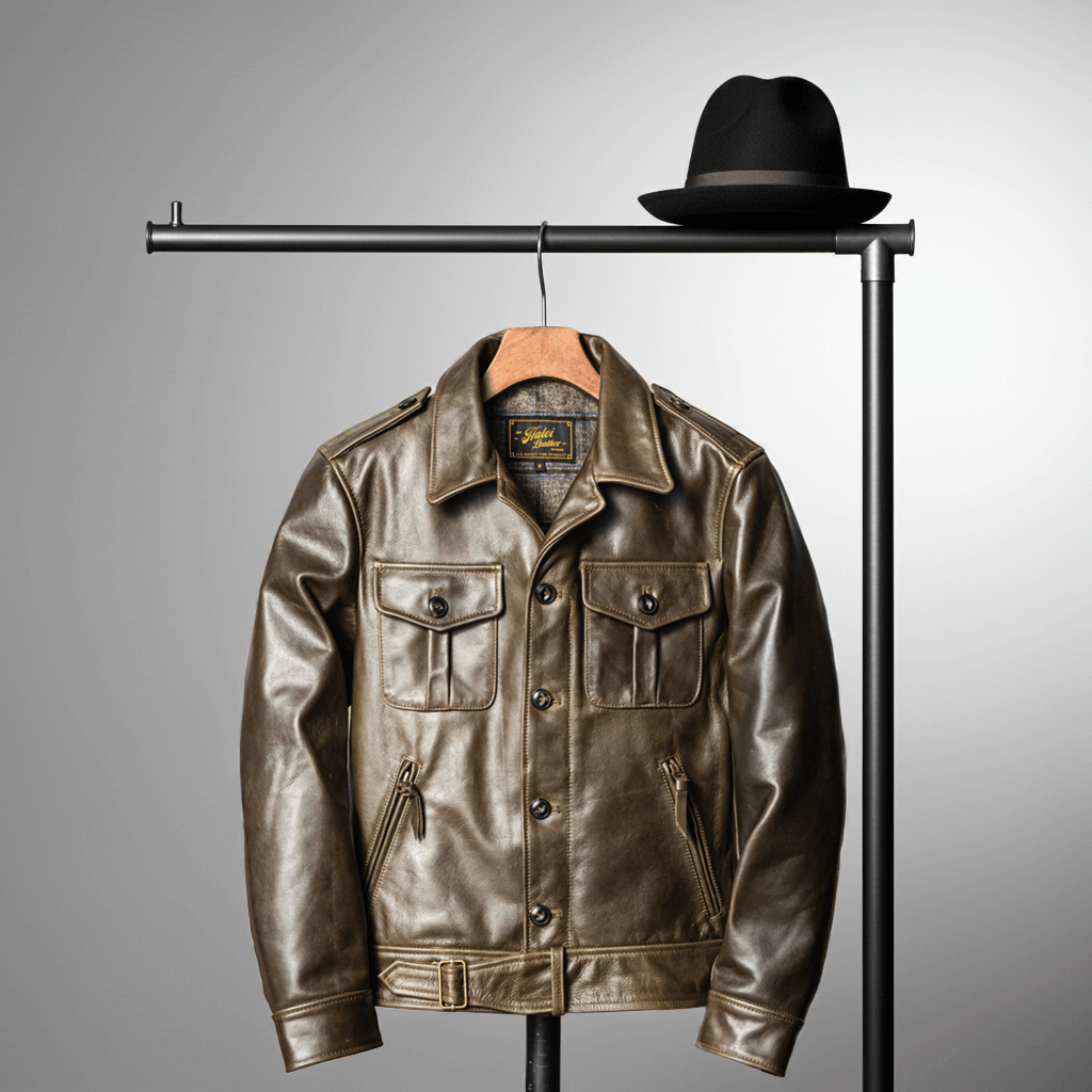 Men's Leather Jacket - M