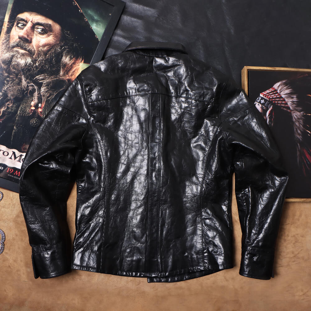 Men's Leather Jacket - XXL