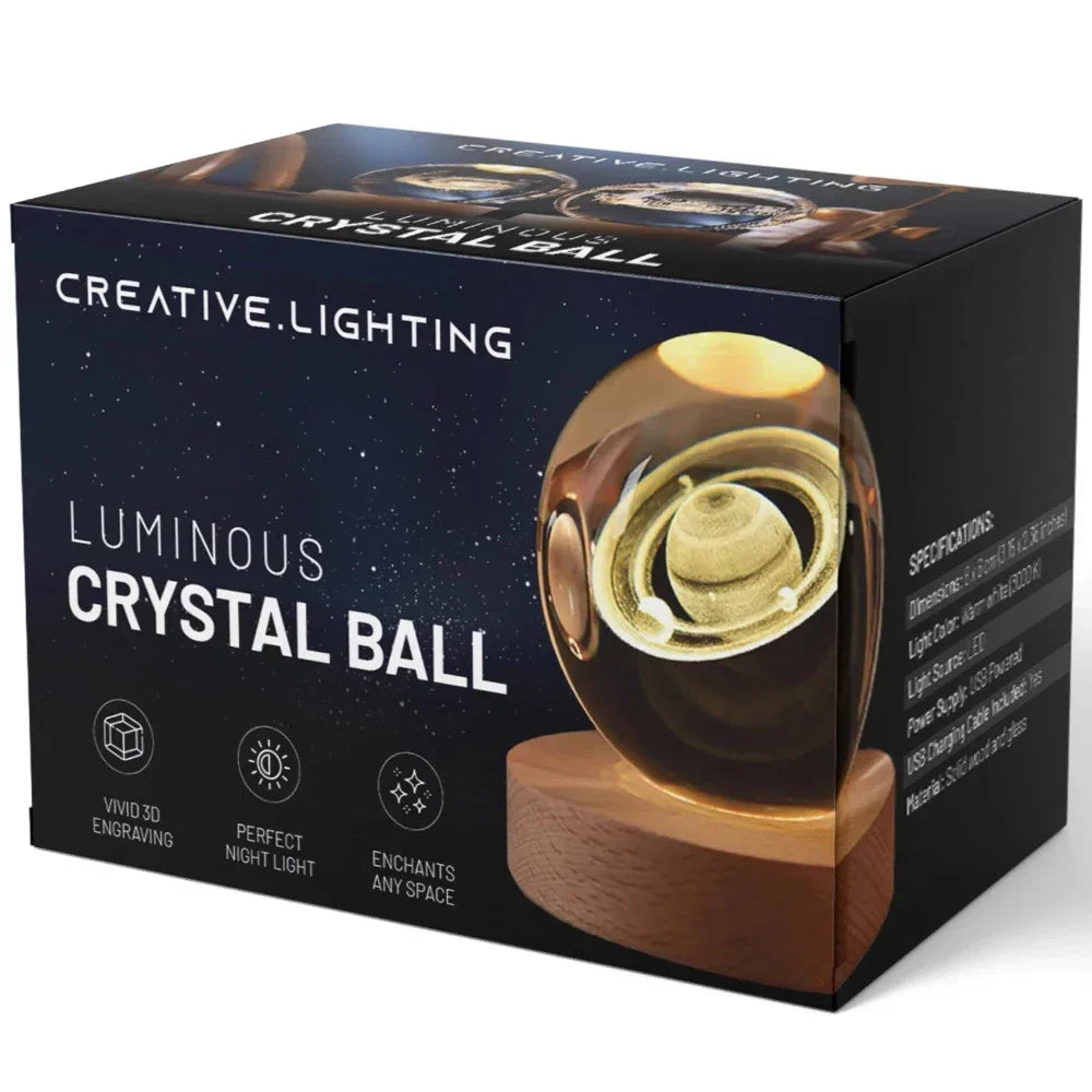 Cosmic Crystal Ball Lamp - Magical LED Home Decor