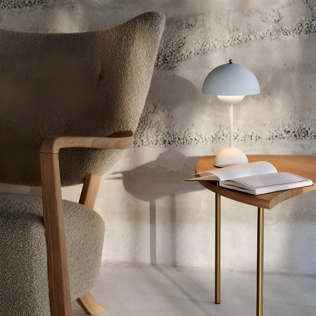Modern Scandinavian LED Table Lamp - Dimmable Home Lighting - Pink