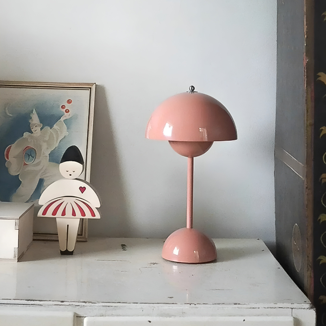 Modern Scandinavian LED Table Lamp - Dimmable Home Lighting - Turkish Blue