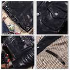 Men's Leather Jacket - Black