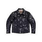 Men's Ranch Leather Jacket Goatskin - Black