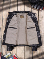 Men's Leather Jacket - Black