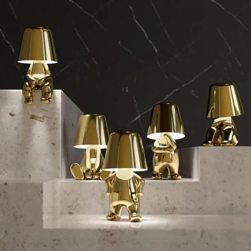 Portable Touch Control Table Lamp - Dimmable Mood Lighting - Gold / Longing